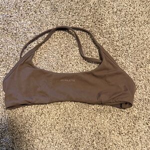 Alphalete Chocolate Brown Double-Strap Sports Bra